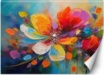 Produktbild von Vlies fototapete Bunte Blume 200x140 cm Feeby Bunt inkl. Kleber einfache Montage