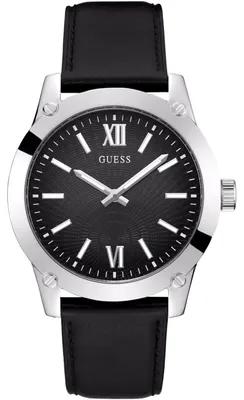 Produktbild von Guess Herren Armbanduhr Crescent schwarz, silber 44 mm GW0628G1