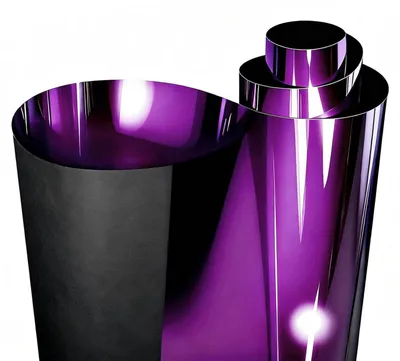 Image de Film adhésif violet brillant métallisé avec effet nacré, dimensions 30x152 cm, PVC avec canaux d'air