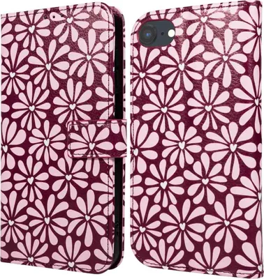 Immagine prodotto di Custodia a libro imoshion Design per iPhone SE (2022 / 2020) / 8 / 7 / 6(s) - Bloom Love Blush