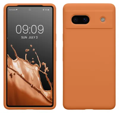 Obrázek produktu pro kwmobile obal na mobilní telefon pro Google Pixel 7a, pro Pixel 7a Pouzdro - Silikonový kryt - bezdrátové nabíjení - Warm Apricot