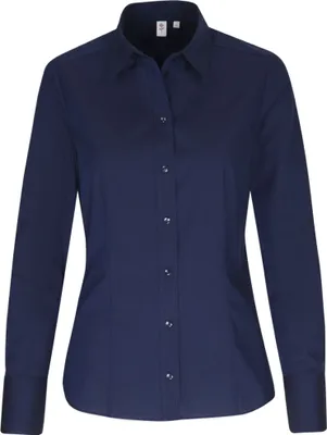 Produktbild von Seidensticker CITY-BLUSE Damen Langarm Kent Regular Dunkelblau 48