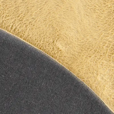 Produktbild von Teppich Rund Fellteppich Kunstfell Plüsch Bettvorleger Shaggy Wohnzimmer Kinderzimmer Grösse Ø 80 cm Rund