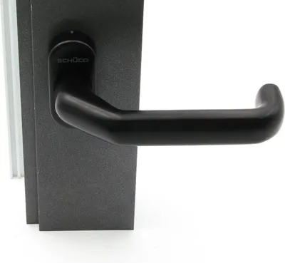 Produktbild von Schüco Türdrücker RAL 9005 schwarz, Halbgarnitur 210752