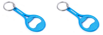 Schlüsselanhänger Tennisschläger Flaschenöffner Aluminium