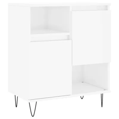 Obrázek produktu pro vidaXL Příborník vysoký lesk bílý 60x35x70 cm Materiál dřeva
