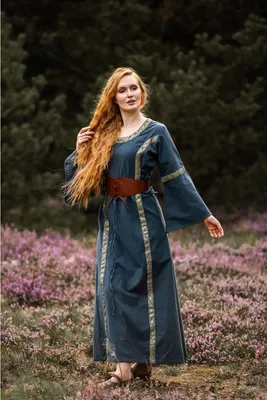 Produktbild von Mittelalter Baumwollkleid Blau "Angie" L