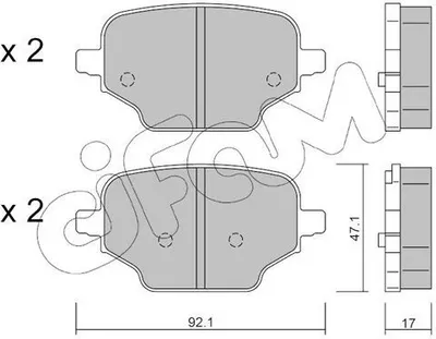 Produktbild von CIFAM Bremsbeläge Satz Hinten Bremsklötze für CITROËN Berlingo (K9) 822-1245-0