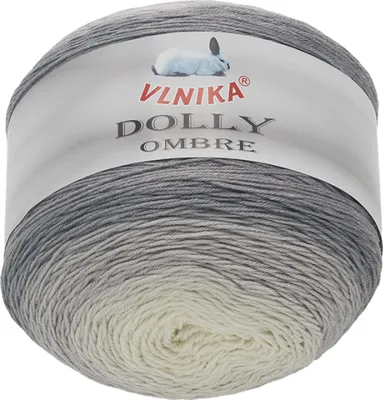 Obrázek produktu pro Příze DOLLY OMBRE - 250g / 875 m - Šedá,Bílá