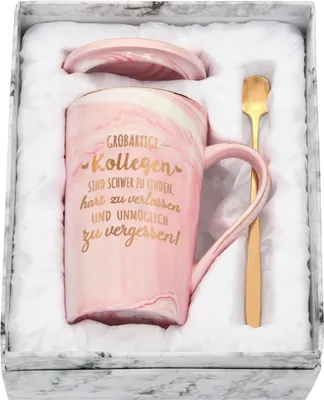 Image de Cadeau d'adieu Tasse à café pour collègue 400ml avec slogan & boîte cadeau