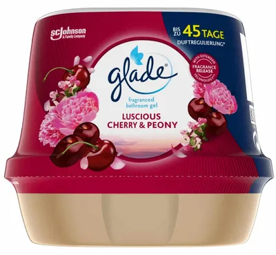 Produktbild von Glade Badezimmer Duftgel Luscious Cherry & Peony (180g Packung)