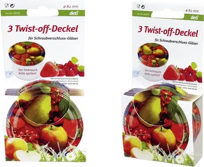 Produktbild von DETI Twist-off-Deckel Ø82mm Obst Nachbildung PVC-frei Blue Seal 3Stück