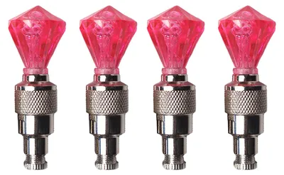 Produktbild von 4er-Set Fahrradreifenventilbeleuchtung mit intelligentem Sensor, LED-Fahrradradlampe für Nachtfahrten, farbenfrohe Ventildekoration für Rennrad und Mountainbike, Fahrradzubehör
