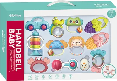 Image de CHIPOLINO Set de hochets avec anneaux de dentition Animaux 12pcs