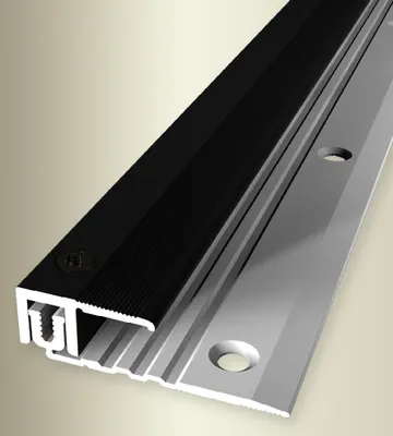 Produktbild von PROVISTON | Einfass- & Abschlussprofil | Aluminium | 28 x 6.5 - 16 x 1000 mm | Schwarz | Einschubprofil | Abschlussleiste | Bodenprofil