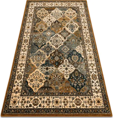 Produktbild von Wollteppich POLONIA Samari Ornament jadeit braun braun 235x350 cm