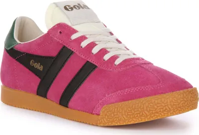 Produktbild von Gola Classics Elan Frauen Schnürung Wildleder Leder Turnschuhe Fuchsia – 5 Großbritannien - 38 EU - 7 US / Fuchsie