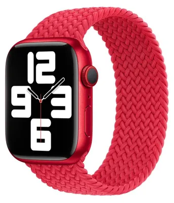Immagine prodotto di Cinturino intrecciato Solo Loop per Apple Watch | 44/45/46/49 mm - Taglia 8 - (Product) Red