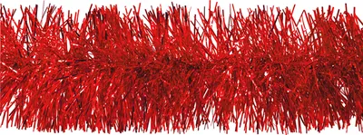 Produktbild von Weihnachtsgirlande Lametta 10cm x 3m Rot
