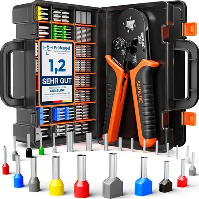 Obrázek produktu pro Lisovací kleště na dutinky - Sada 24 typů - 0,25-10 mm² - Ráčnový mechanismus - Kleště na kabelová oka