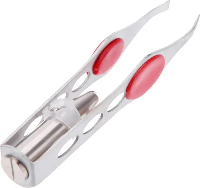 Produktbild von Pinzette Mit LED Licht Pinzette Augenbrauen Zupfen Haarentfernung Beleuchtete Pinzette Make up Edelstahl Augenbrauen Pinzette