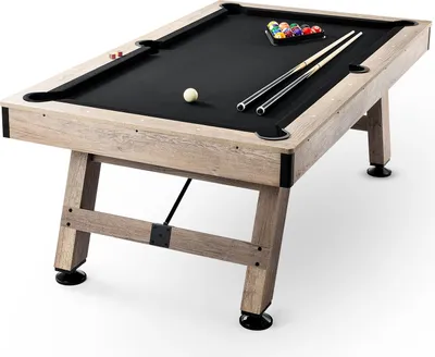 Immagine prodotto di Tavolo da biliardo, tavolo da biliardo da 2,13 m, tavolo da biliardo con gambe regolabili, set da biliardo con palline, stecche, gesso e spazzola, perfetto per leda gioco per bambini e adulti