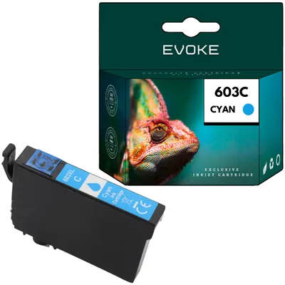 Immagine prodotto di Inchiostri compatibili per stampanti Epson 603XL 603 XL, colore ciano, capacità 12 ml, resa di 1050 pagine, compatibili con i modelli Expression Home XP-2100, 2105, 2150, 2155, 3100, 3150, 3155, 4100, 4105; WorkForce WF-2810DWF, 2830DWF, 2835DWF, 2850DWF