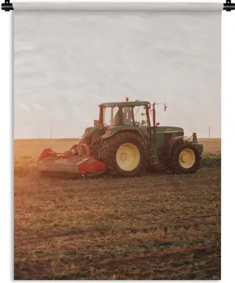 Produktbild von MuchoWow® Wandteppich Wandbehang Traktor - Feld - Bauernhof - Landwirt - Horizont 150x200 cm Tapisserie Dekoration Wandtuch - Wandaufhängung - Moderner