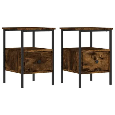Obrázok produktu pre vidaXL Nočné stolíky 2 ks. Údený dub 34x36x50 cm Materiál na báze dreva
