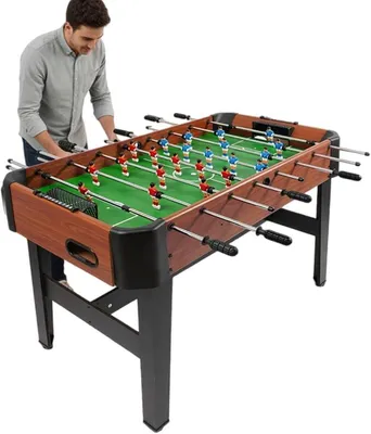 Imagen del producto de Mesa de futbolín para niños y adultos, con marcador, dimensiones: 120 x 61 x 81 cm
