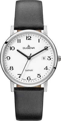 Produktbild von Dugena Herren-Armbanduhr 4460727 Zenit, Quarz, Edelstahl, Lederarmband, 3 bar