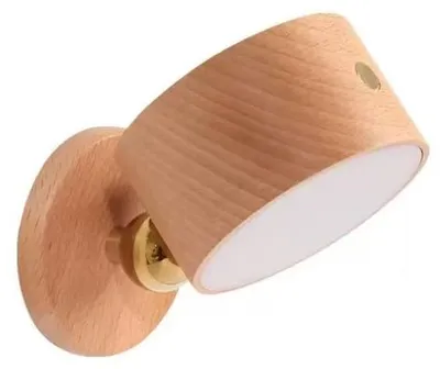 Obrázek produktu pro Dřevěná LED lampa na čtení s dotykovým ovládáním, otočná o 360°, s regulací jasu