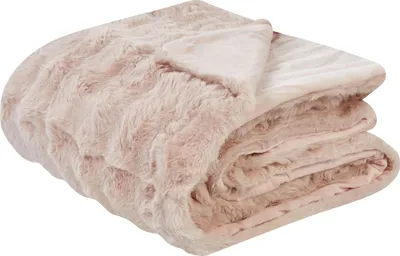 Obrázok produktu pre BELIANI Prikrývka na posteľ ružová mäkká Umelá kožušina 150 x 200 cm huňatá deka spálňa