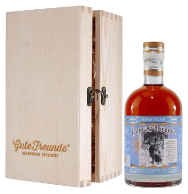 Produktbild von Paul & Virginie Eden Blue Rum mit Geschenk-Holzkiste