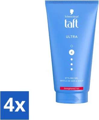 Image de Taft - Ultra 4 - Gel coiffant - Fixation forte - 150 ml - Paquet de valeur - 4 pièces