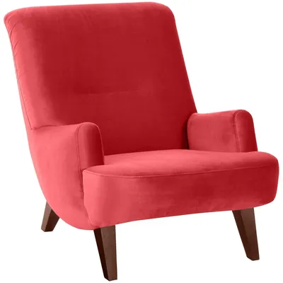 Produktbild von Sessel Kajsa 71x80x101 Bezug Samtvelours Buche nussbaum/rot