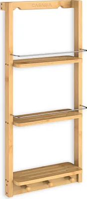 Produktbild von Závěsná polička do koupelny Bamboo 3 police, hnědá
