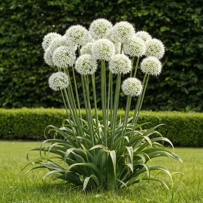 Zdjęcie produktu dla Cebulki kwiatowe Exotenherz - Por ozdobny Allium Mount Everest White (3 sztuki) ?rednica 16-18 cm