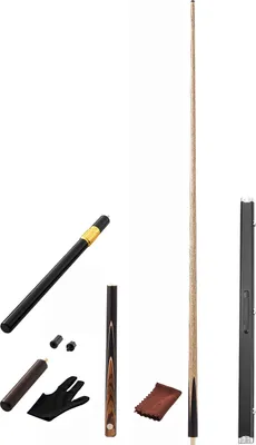 Immagine prodotto di SucceBuy stecca da biliardo (1447,8 mm / 540 g) con prolunga, puntale in pelle, custodia in alluminio e asciugamano, adatta al tavolo da biliardo, al bar, a casa o in ufficio