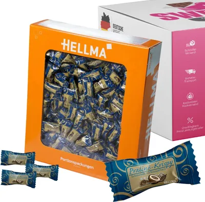Produktbild von HELLMA Praliné Krispy Schokolade 380 St./554,8 g, 380 St.