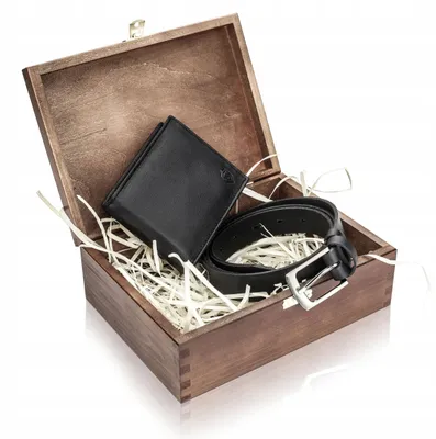 Produktbild von Stevens Herren Leder Geschenkset: Portemonnaie und Gürtel