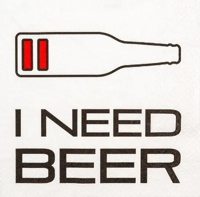 Produktbild von 20 Servietten I need Beer - Bierbedarf 33x33cm