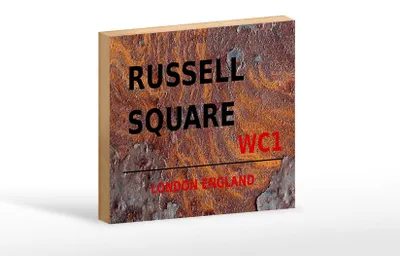 Produktbild von Holzschild London 18x12cm England Russell Square WC1