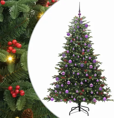 Immagine prodotto di vidaXL Albero di Natale artificiale con 300 LED con supporto verde 180 cm
