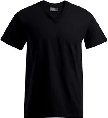 Produktbild von Premium V-Ausschnitt T-Shirt Plus Size Herren, Schwarz, 5XL