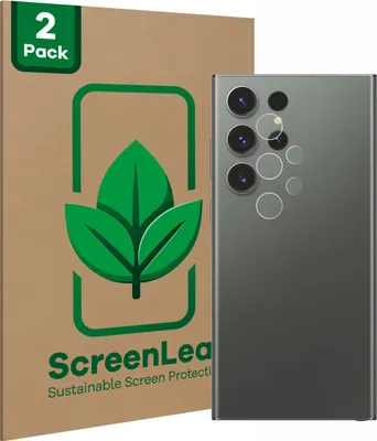 Produktbild von 2x ScreenLeaf Schutzfolie für Samsung Galaxy S23 Ultra (NUR Kameraschutz) nachhaltiger Displayschutz Display Schutz Folie Klar Transparent