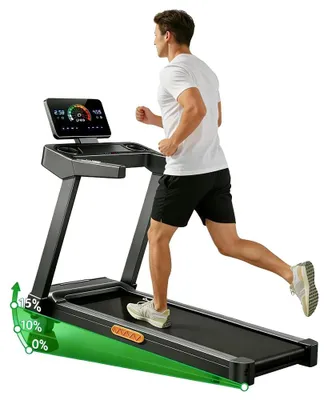 Produktbild von Laufband, Laufgurt, LED-Display & Herzfrequenz-Handläufe, 14 km/h Geschwindigkeit, 180 kg Maximalbelastung, verstellbare Neigung, ROBORE L20