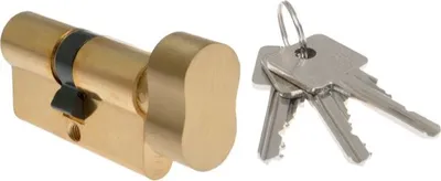 Zdjęcie produktu dla Wkładka bębenkowa B-Harko H6 35g/35mm, mosiężna, z pokrętłem, 6-stykowa, klasa 6.0, 3 klucze