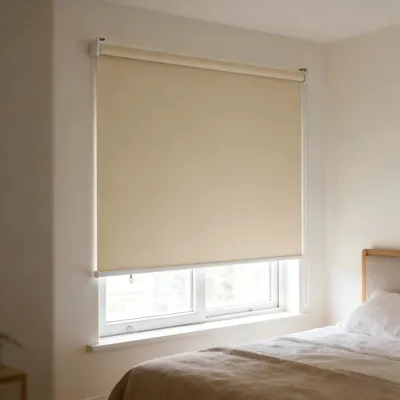 Image de Store vertical - Store extérieur pour balcon et terrasse - Protection UV - Protection contre le soleil - Toile - 140 x 140 cm - Beige