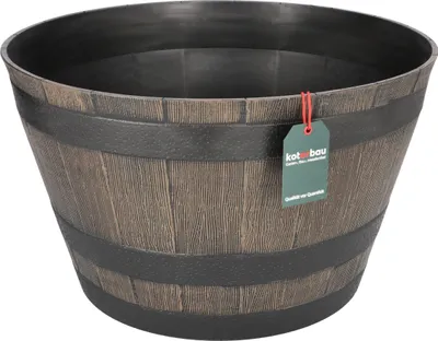 Produktbild von KOTARBAU® Dekorativer Blumentopf Braune Schüssel Holzimitation 51 cm